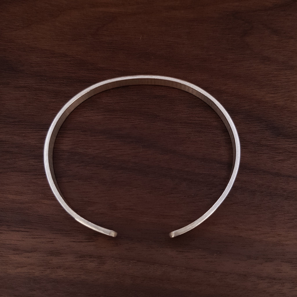 BY ME silver handmade simple bangle